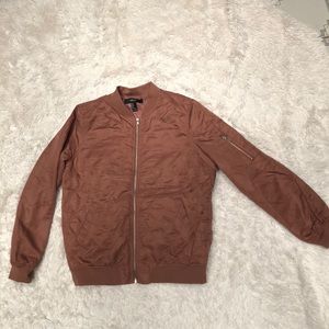 Forever 21 Dark Mauve Bomber Jacket Sz M